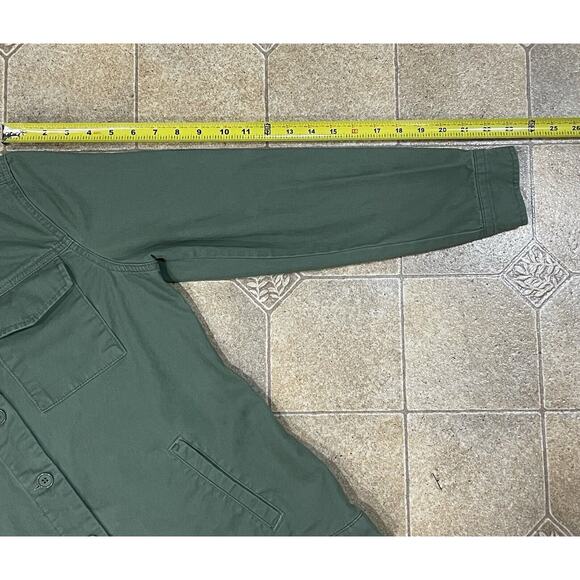 CHARLOTTE RUSSE Women’s Size (M) Green Jacket Embroidered Bird & Flower Pockets - Picture 4 of 11